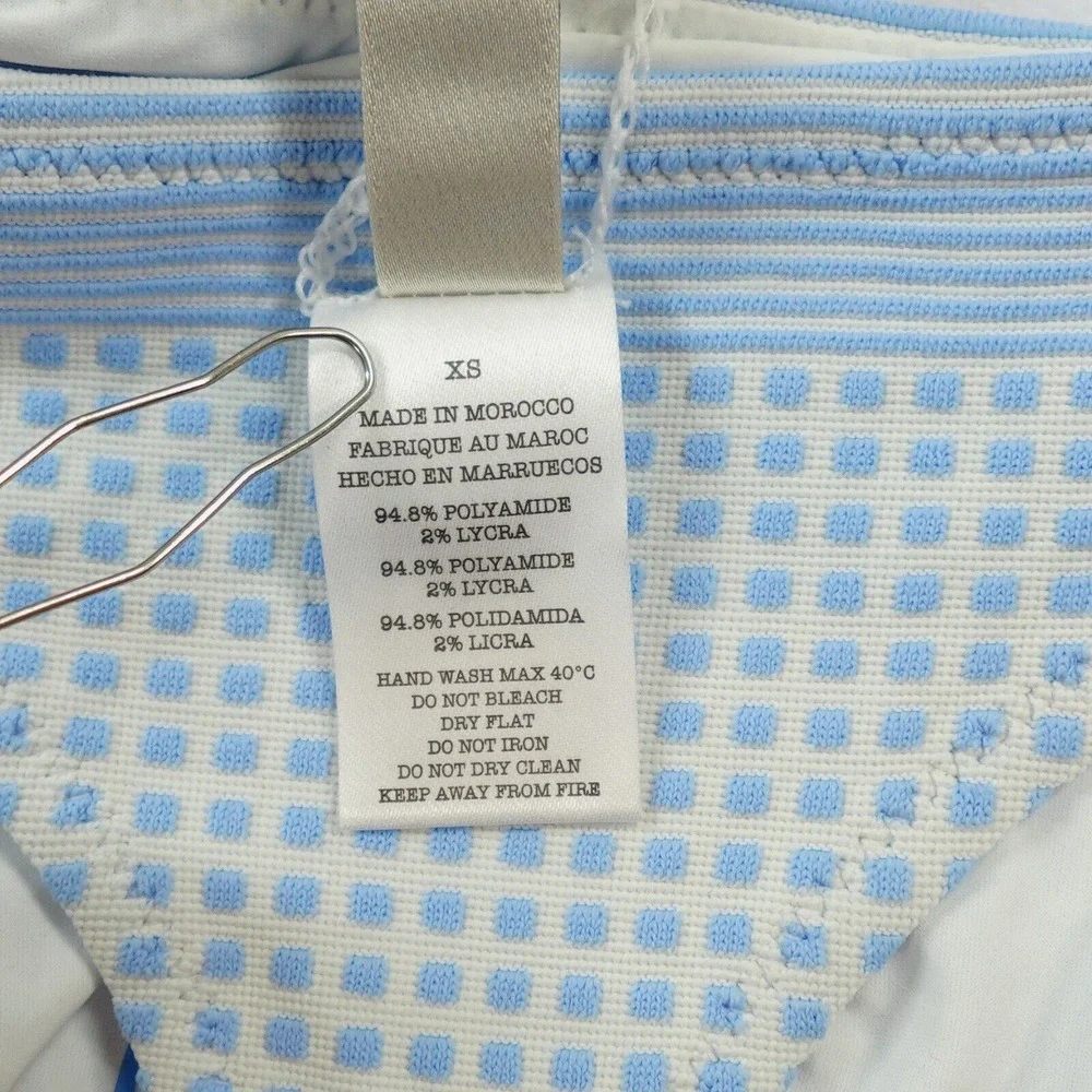 Lemlem Semira Sky Girls Bikini Bottoms XS S Light Sky Blue Jacquard Swim Lot 2pc